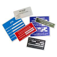 Aluminium Nameplates rau cov khoom siv